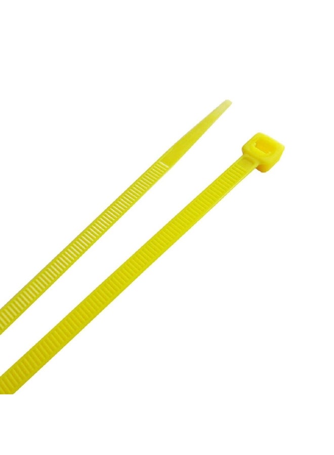Home Plus 100-Piece Self-Locking High-Quality Weather Resistant Cable Ties Yellow 8 Inch LH-S-200-8-YW  - Image 2