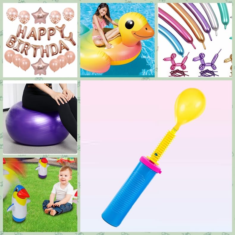 Luszmoax Balloon Pump Hand Held Two-Way Dual Action -Balloon Inflator Pump -Air Pump for Balloons - Image 2