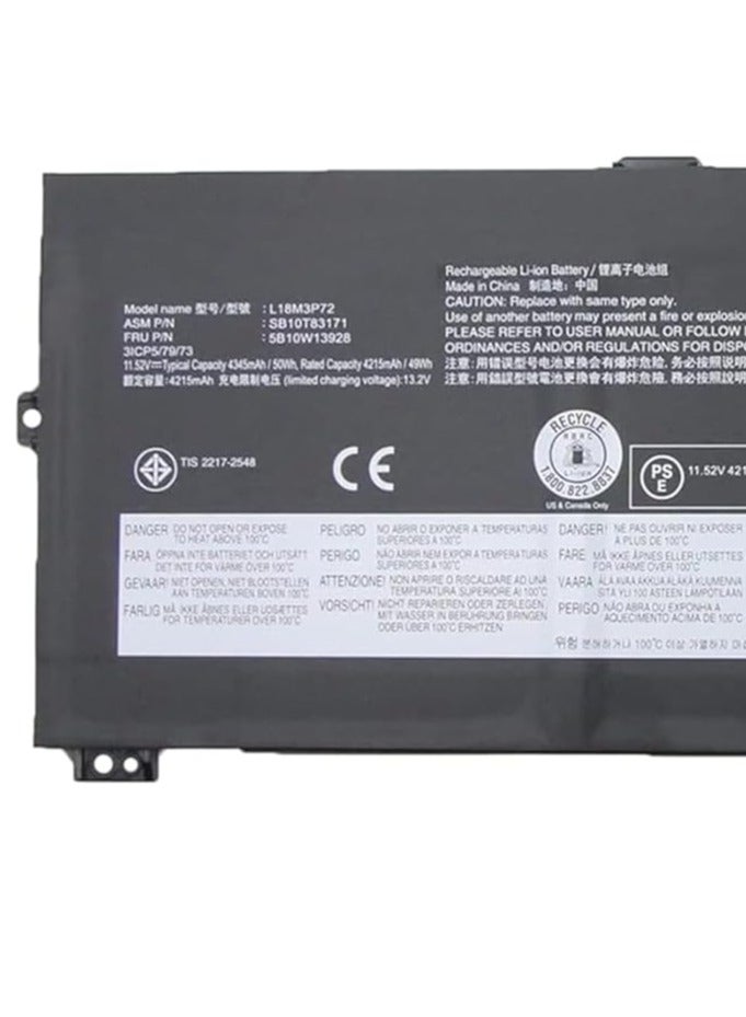 Terabyte Replacement L18M3P72 L18L3P72 Laptop Battery for Lenovo ThinkPad X13 Yoga 1st Gen ThinkPad X390 Yoga Series 02DL021 SB10K97659 5B10W13927 L18M3P72 02DL022 SB10K97660 5 1Wh - Image 2