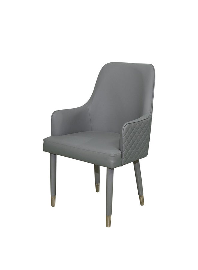 DANUBE HOME Danaya Dining Chair Strong And Sturdy Kitchen Dining Chairs Single Seater Modern Design Furniture For Dining Room Kitchen L 67x65x95 cm Gray  - Image 2