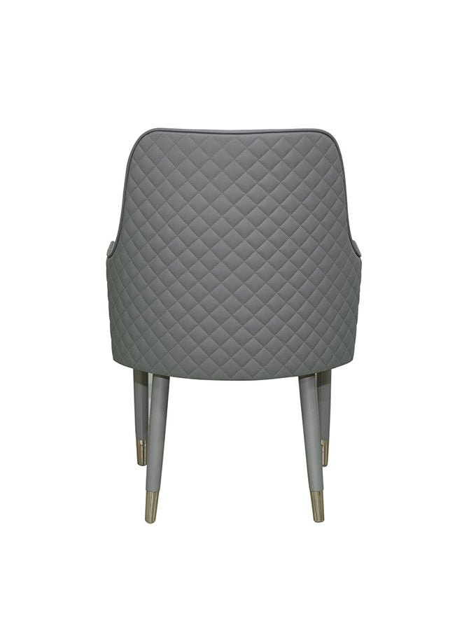 DANUBE HOME Danaya Dining Chair Strong And Sturdy Kitchen Dining Chairs Single Seater Modern Design Furniture For Dining Room Kitchen L 67x65x95 cm Gray  - Image 3