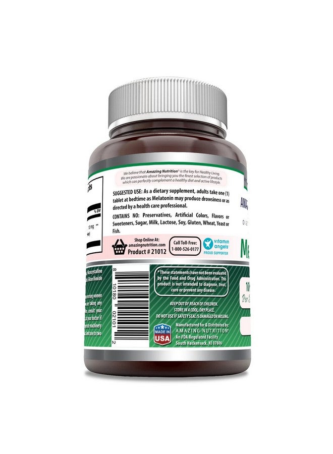Amazing Nutrition Amazing Formulas Melatonin Supplement | 10 Mg | 120 Tablets | Non-GMO | Gluten-Free | Made in USA  - Image 3