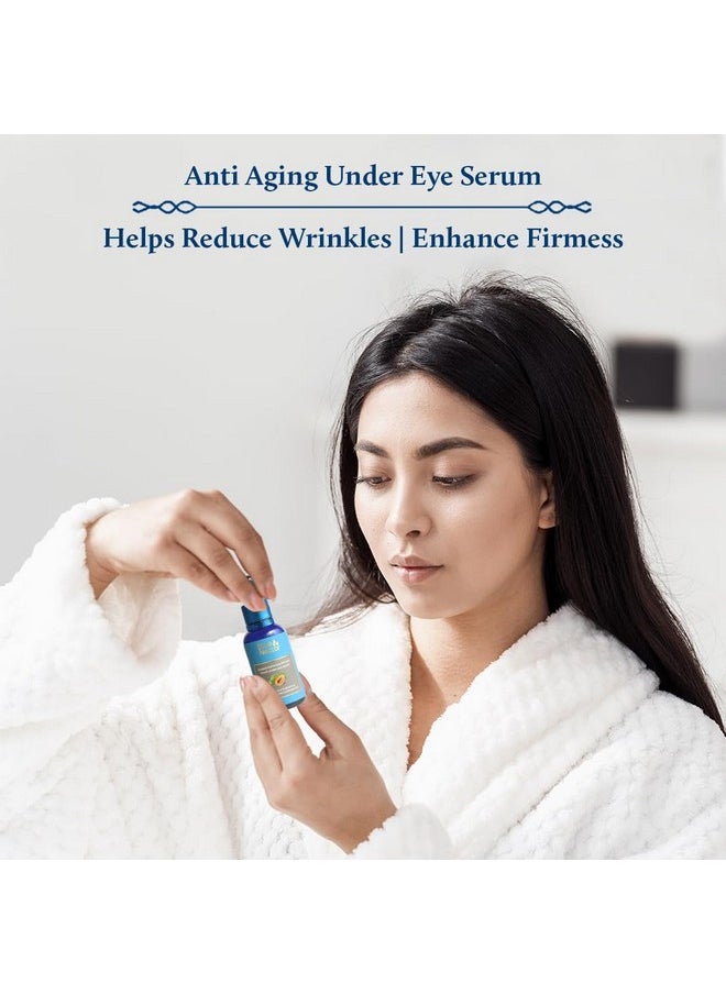 Blue Nectar Under Eye Serum With Plant Based Niacinamide From Potato Starch & Papaya | Dark Circles Serum With Advance Skin Firming & Brightening Formula For Eyes Puffiness (17 Herbs, 30 Ml)  - Image 2