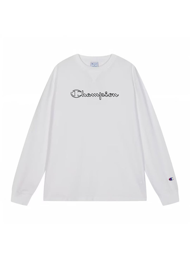 Champion Letter‑Print Crew‑Neck White Long‑Sleeve T‑Shirt Size 2XL - Image 2