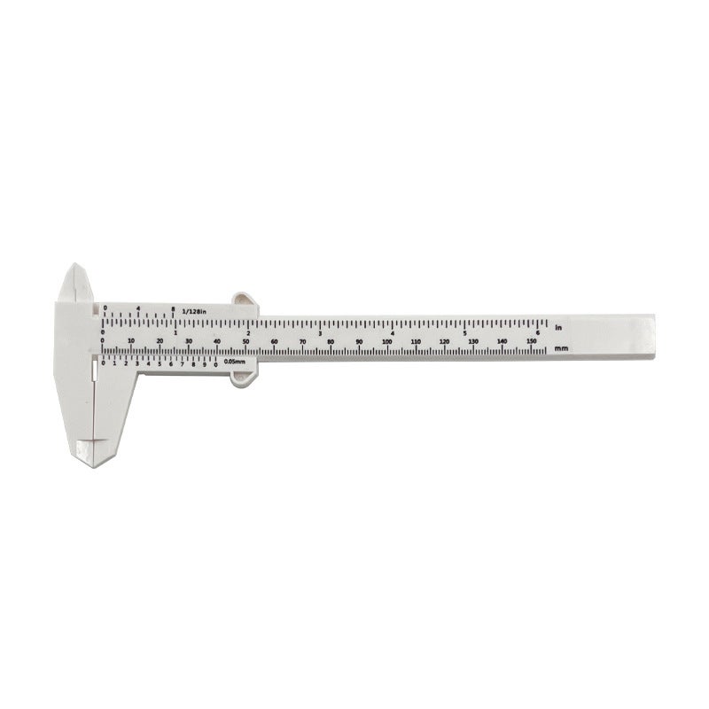 150mm double scale plastic vernier caliper Wen play jewelry measurement student caliper mini measuring tool wholesale 0-150 pink - Image 2