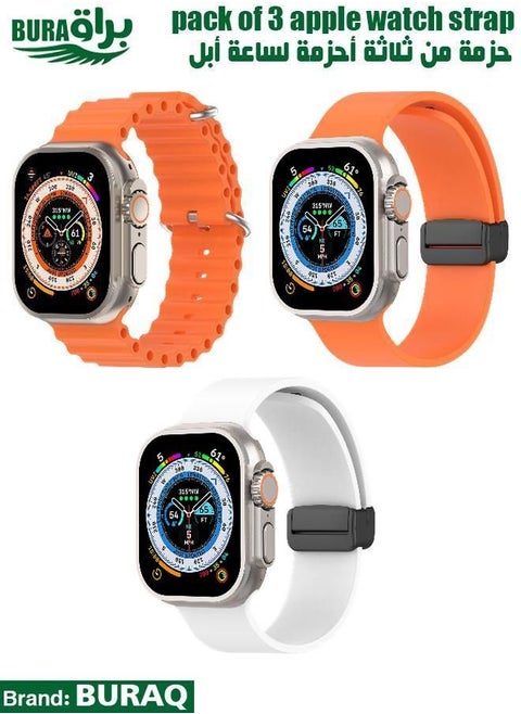 Apple Watch Band Strap For Apple Watch Ultra 2/Ultra 49mm, Series 10 46mm, 9/8/7 45mm, SE2/SE/6/5/4 44mm, 3/2/1 42mm
