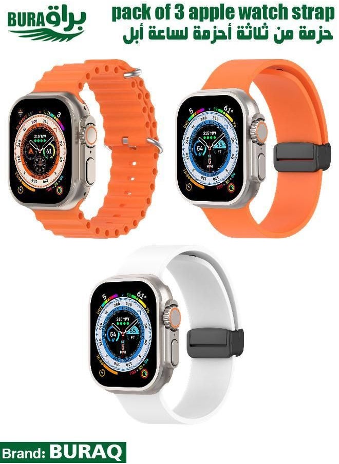 Apple Watch Band Strap For Apple Watch Ultra 2/Ultra 49mm, Series 10 46mm, 9/8/7 45mm, SE2/SE/6/5/4 44mm, 3/2/1 42mm