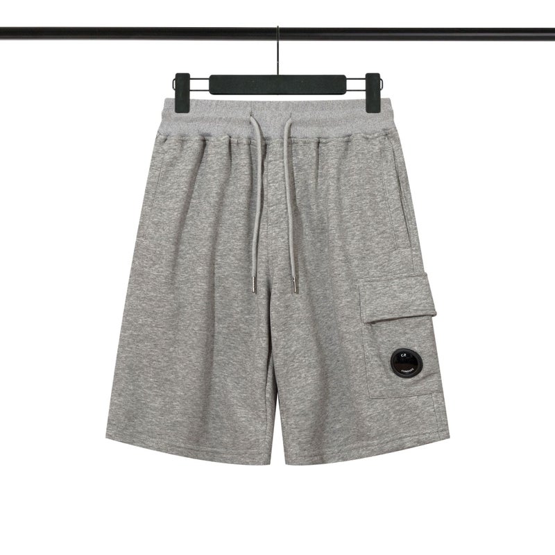 CP COMPANY Inspired Mirror Lens Unisex Casual Shorts Grey - Image 1