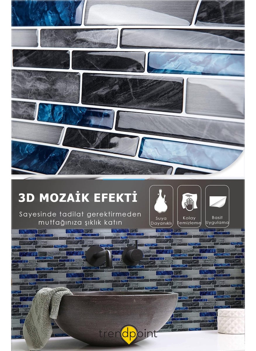 Trendpoint غطاء خلفي للكونتر 30×30 سم ذاتي اللصق يبدو مثل الفسيفساء للمطبخ والحمام  - Image 2