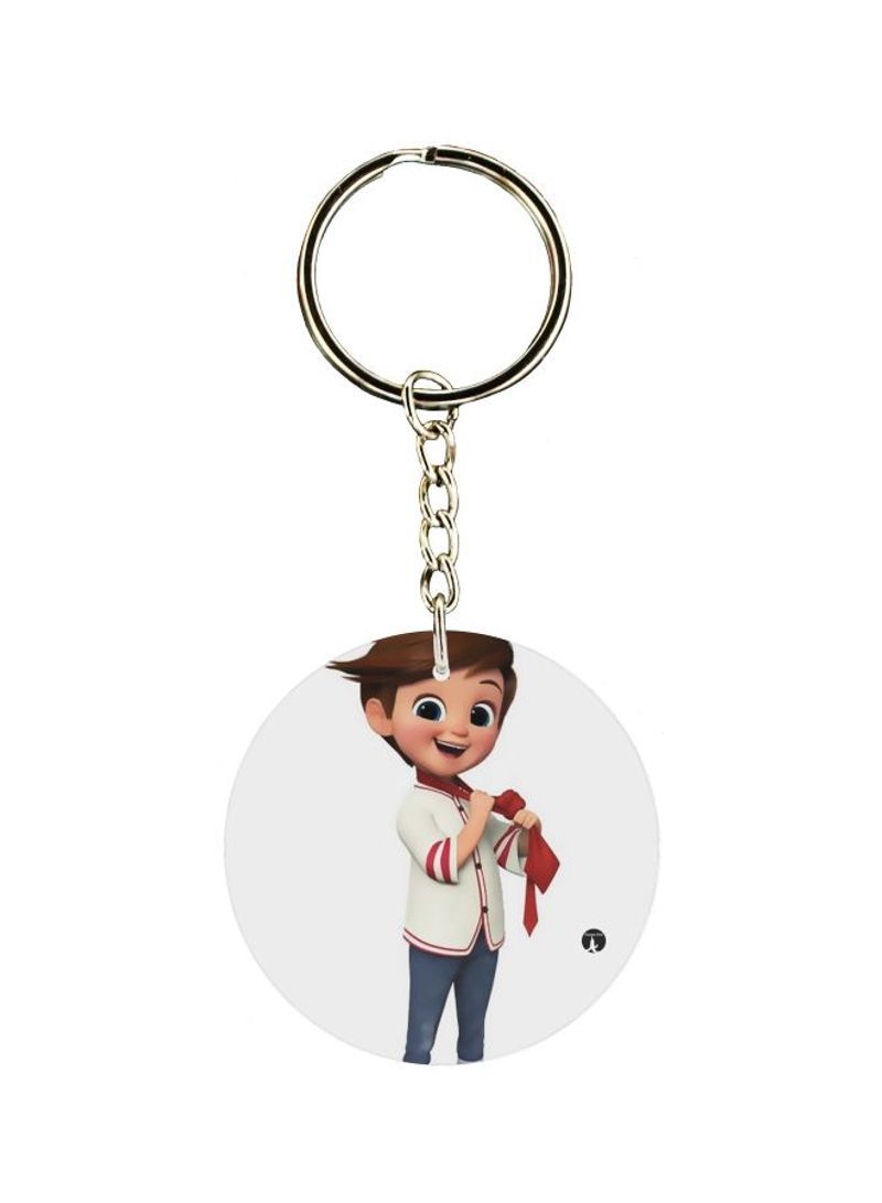 RKN Boy Printed Double Sided Keychain