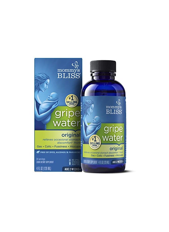 Mommy's Bliss - Gripe Water Original, Infant Gas & Colic Relief, Gentle & Safe, 2 Weeks, 4 Fl Oz (Pack of 1) - Image 1