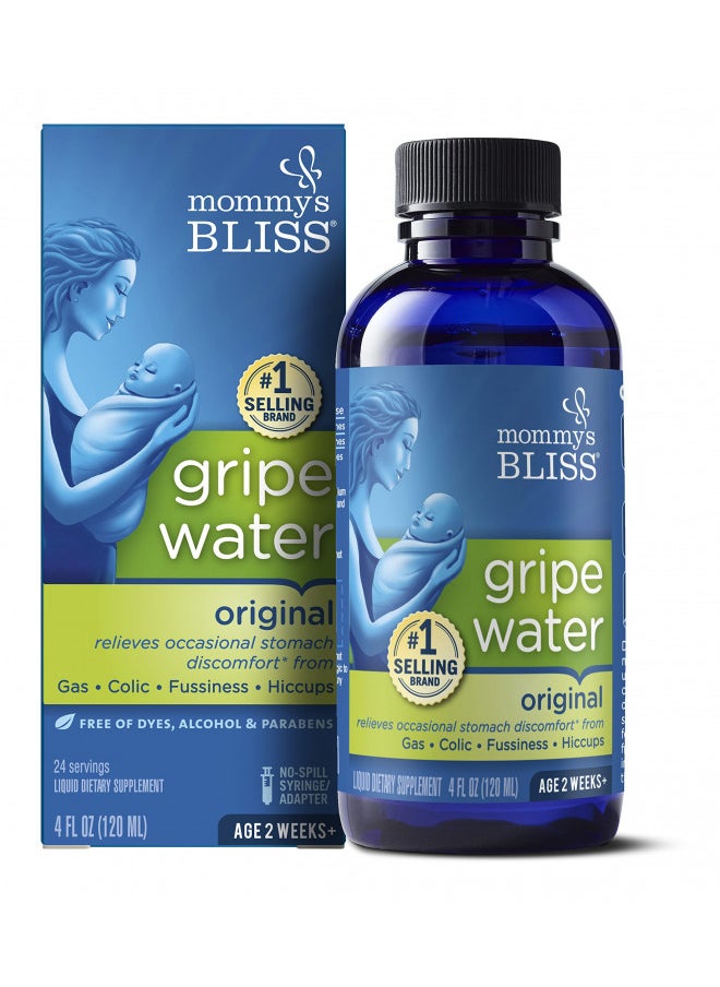 Mommy's Bliss - Gripe Water Original, Infant Gas & Colic Relief, Gentle & Safe, 2 Weeks, 4 Fl Oz (Pack of 1) - Image 1