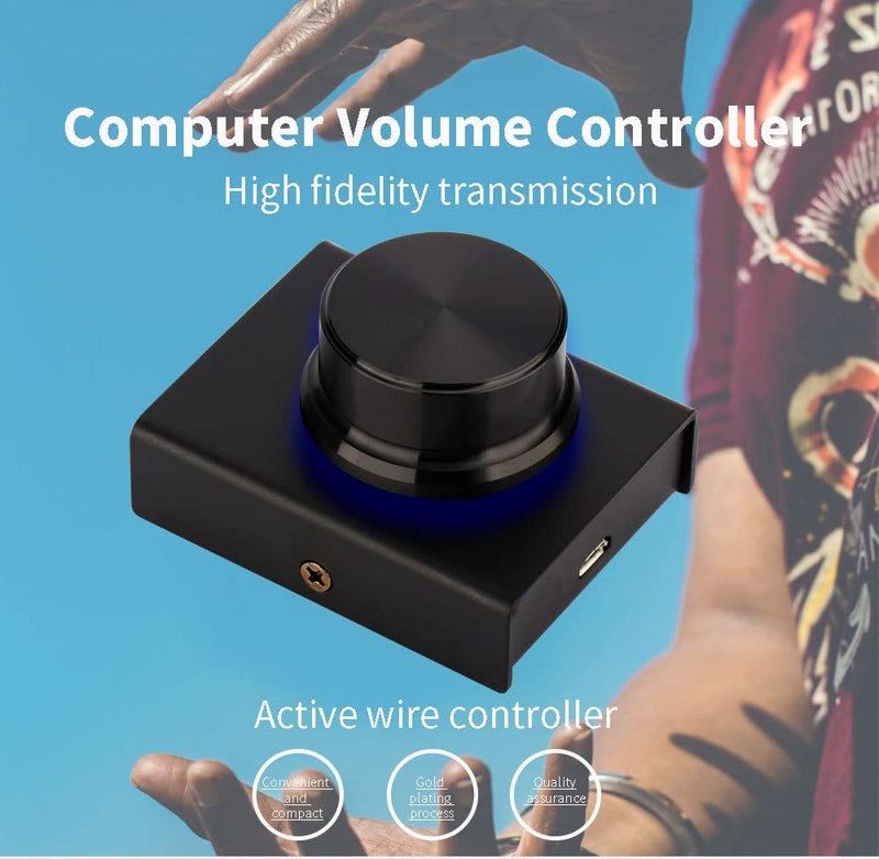 TIZOPO USB Volume Control Multimedia Controller Knob PC Volume Control Knob Speaker Audio Multimedia Volume Remote Control Adjuster with One Key Mute Function Support Win7/8/10/XP/Mac/Vista/Android/iOS - Image 2