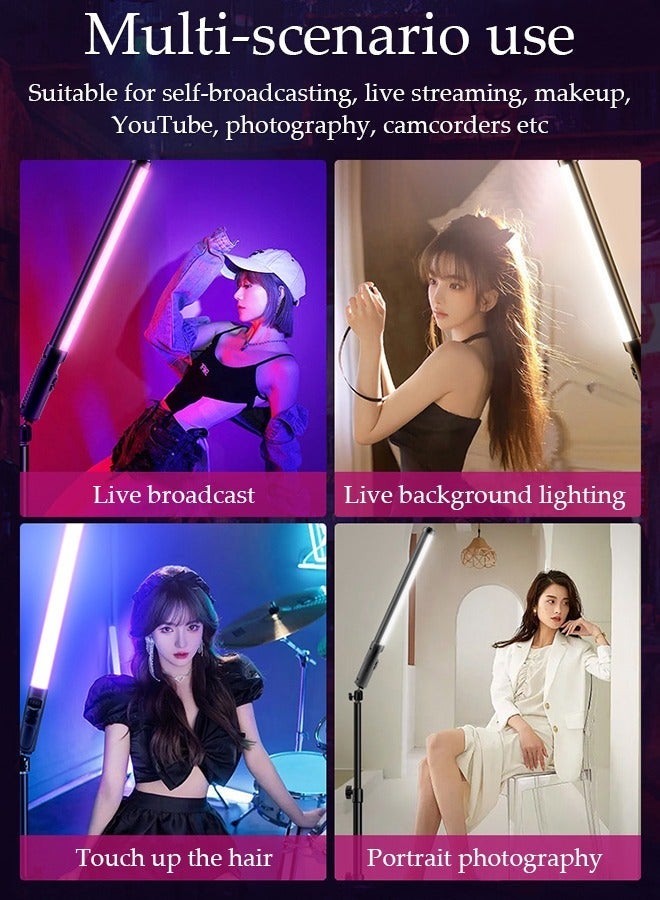 DUNISO Handheld RGB Tube Light with 2m Tripod LED Video Light Wand 3200K-5500K Dimmable 9 Colorful Lighting Effects for Vlog Live Streaming Product Portrait Photography - Image 4