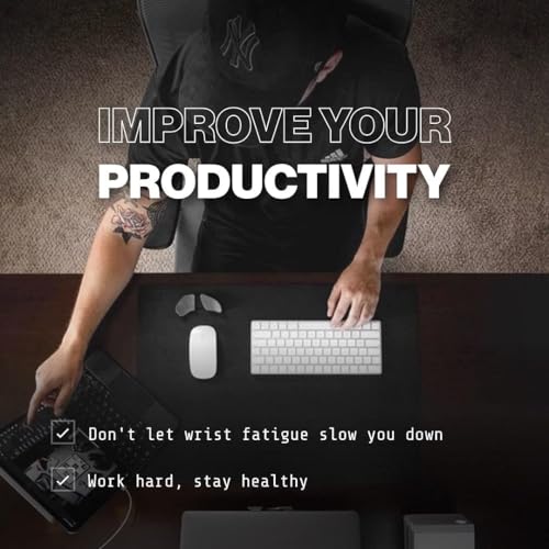 Cocoonkart Right-Handed Truly Ergonomic Wrist Rest for Mouse, Carpal Tunnel Support, Pain Relief, Anti-Fatigue, Easy Glide, Sleek, Office, Computer, Laptop, Gaming -Black - Image 4