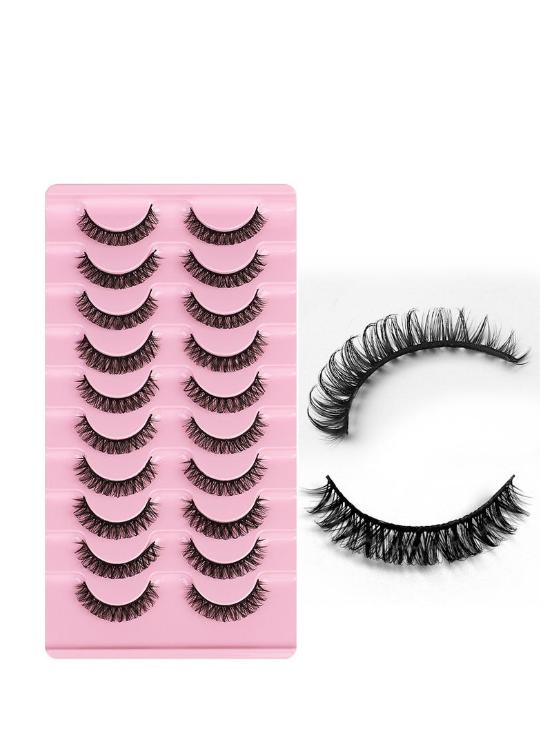 10-pairs High volume DD curvature nutrual false eyelashes for party and daily makeup DH06-01 - Image 2