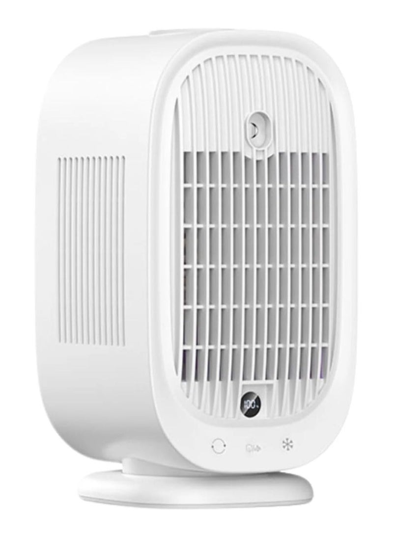 Remax Mena Water Cooling Oscillating Fan With Display, 6 Wind Speed, Water Coolong Spray, Large 4000mAh Battery Capacity, Ideal for Home and Office Use, 350ml Water Tank (White)  - Image 1