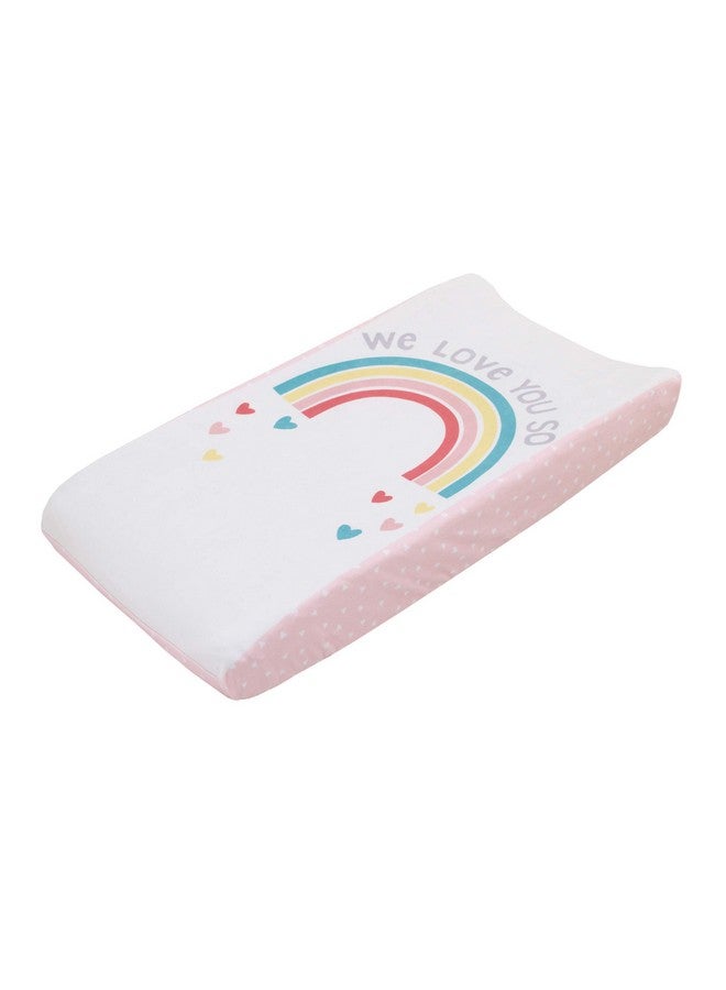 NoJo "We Love You So" Multi Color Rainbow 2 Pack Super Soft Changing Pad Covers, Orange, Pink, Yellow, Aqua - Image 2