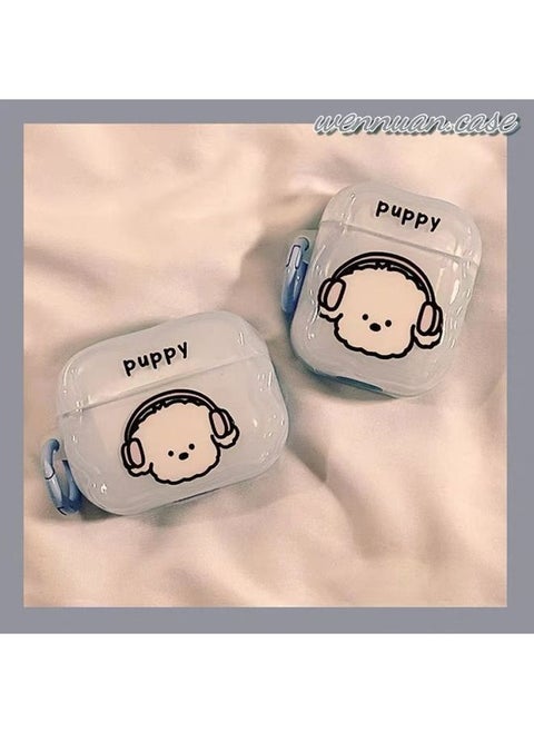 Cute Fun Cartoon Puppy For AirPods4 Generation Apple 2/3 Generation Wireless Bluetooth Headset Pro-Color:Fun Cartoon Listening To Music Puppy-Applicable Models:Airpods 4
