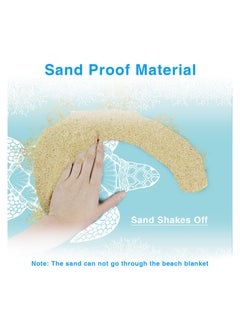Excefore Beach Blanket Sandproof Large Beach Mat 79x 83 4-6 Adults Oversized Lightweight Sand Free Beach Mat Waterproof Beach Blanket Portable Outdoor Camping Blankets for Travel, Camping, Hiking  - Image 3