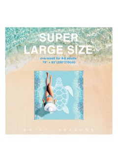 Excefore Beach Blanket Sandproof Large Beach Mat 79x 83 4-6 Adults Oversized Lightweight Sand Free Beach Mat Waterproof Beach Blanket Portable Outdoor Camping Blankets for Travel, Camping, Hiking  - Image 2
