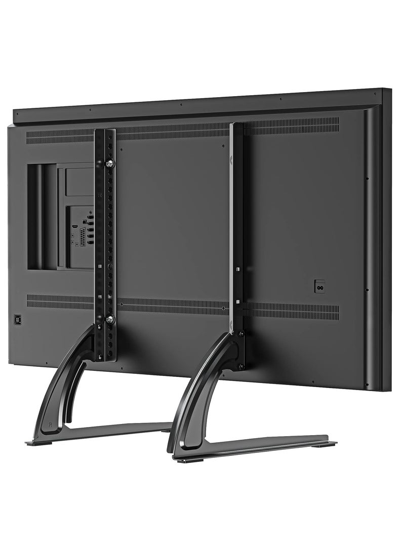TIGER حامل تلفاز عالمي للطاولة لشاشات 27-55 بوصة – ارتفاع قابل للتعديل، قاعدة متينة لشاشات LCD/LED/Plasma، يتحمل حتى 88 رطل، متوافق مع VESA 800x400mm – تركيب تلفاز آمن وعصري للمنزل والمكتب - Image 1