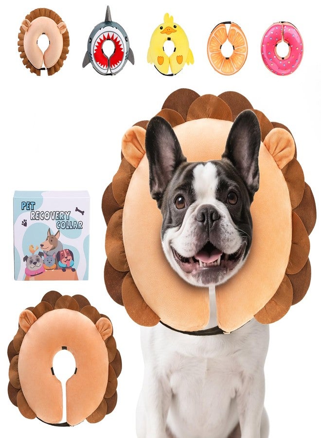 كولتيل طوق مخروطي بديل للكلاب من كولتيل بعد الجراحة، طوق رقبة ناعم قابل للنفخ للحيوانات الأليفة للكلاب متوسطة وكبيرة الحجم، طوق تعافي قابل للتعديل على شكل دونات للجراء مع خاصية محسّنة مضادة لللعق M+ - Image 1