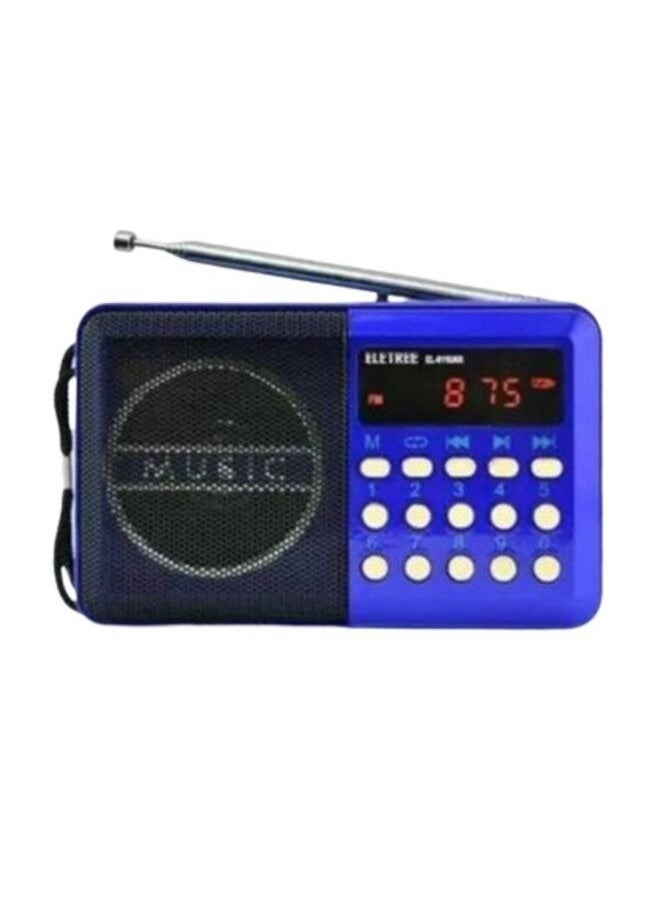 Joc - Portable FM Mini Digital Radio - Blue - Image 1