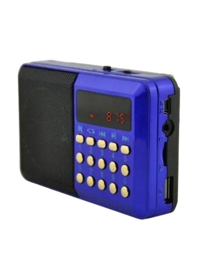 Joc - Portable FM Mini Digital Radio - Blue - Image 1