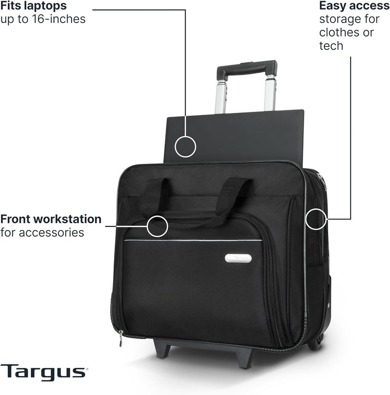 targus Metro Rolling Protective Laptop Case Designed for Business Commuter fit up to 16 Inch Notebook Screen Black TBR003US - Image 2