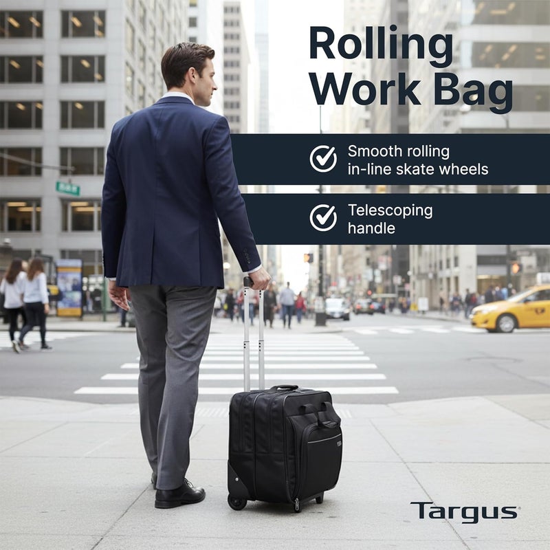 targus Metro Rolling Protective Laptop Case Designed for Business Commuter fit up to 16 Inch Notebook Screen Black TBR003US - Image 3