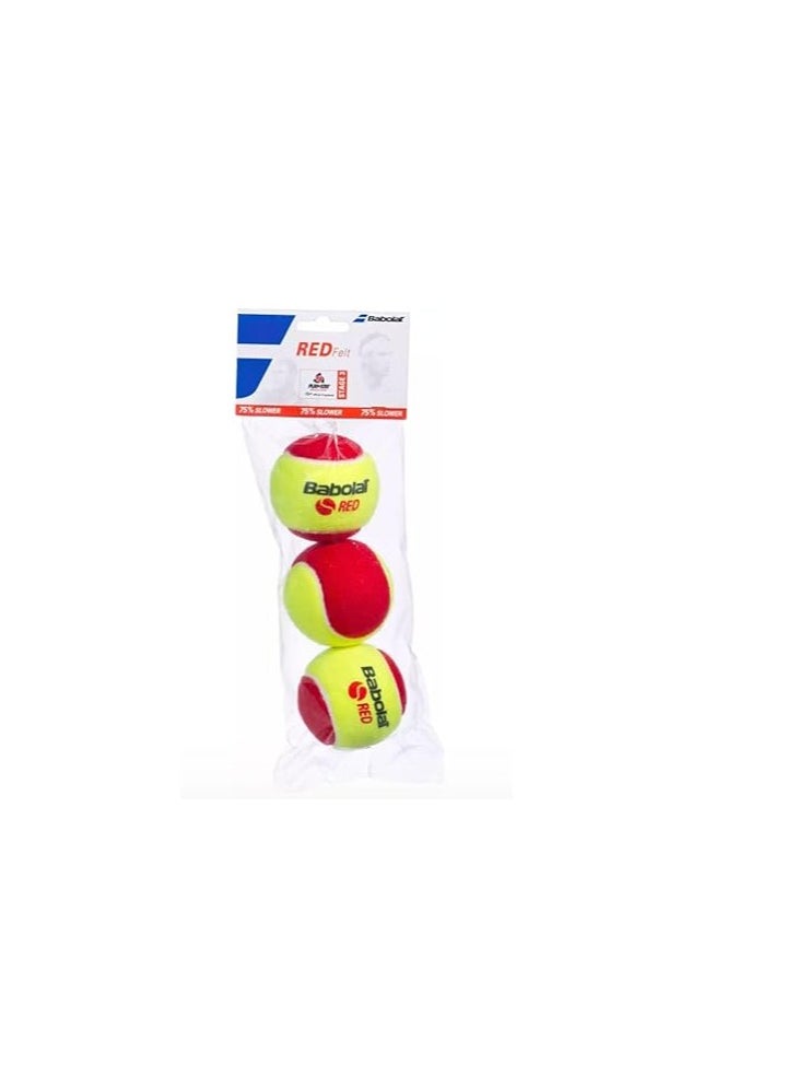 BabolaT Mini Tennis Balls for Kids – 3‑Pack Stage‑3 Low‑Compression Foam/Rubber Training Balls  - Image 3