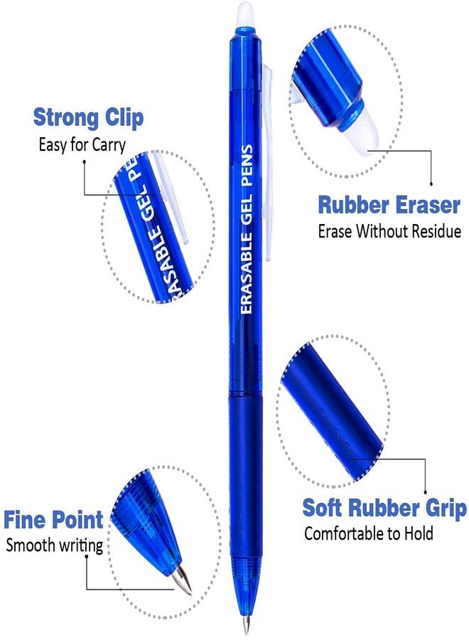 Vitoler Gel Pens, Black & Blue, 0.7mm Fine Point, Retractable, School & Adult - Image 3