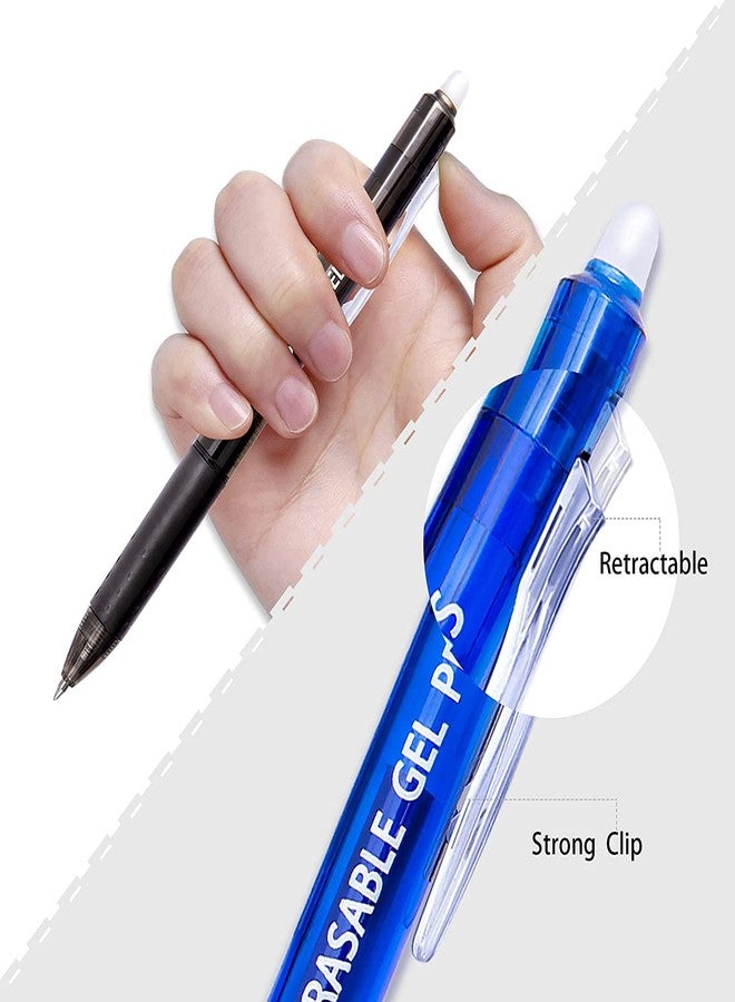 Vitoler Gel Pens, Black & Blue, 0.7mm Fine Point, Retractable, School & Adult - Image 2