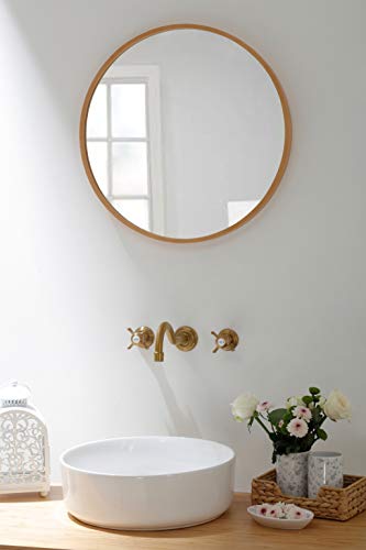 SITGES Antique Wall Faucet,Two Handle Bathroom Sink Wall Mount Faucet with Rough in Valve Included,Gold Brushed - Image 3