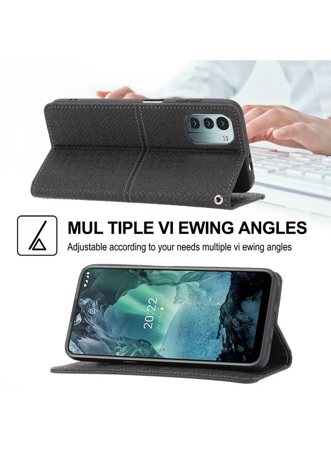 اس-توب جراب لهاتف Nokia G21 / G11 مصنوع من جلد البولي يوريثان المغناطيسي مع خياطة منسوجة - Image 5