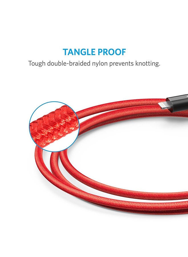 NIBEMINENT PowerLine+ Data Sync And Charging Cable Red  - Image 3