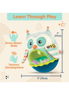 B. Toys - B. Baby- Owl Be Back- Baby Toy- Crawling- Tummy Time- Sensory & Musical Toy For Babies- Wobbling Toy With Colorful Balls - 6 Months  - Image 4