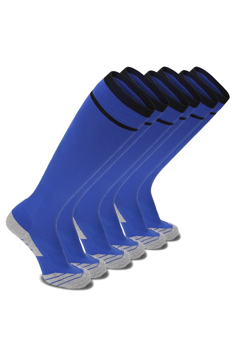 SKY WING Unisex Athletic Knee High Breathable Compression Solid Tube Soccer Football Sport Socks 1/2/3/4 Pairs for Youth Adult - Image 1