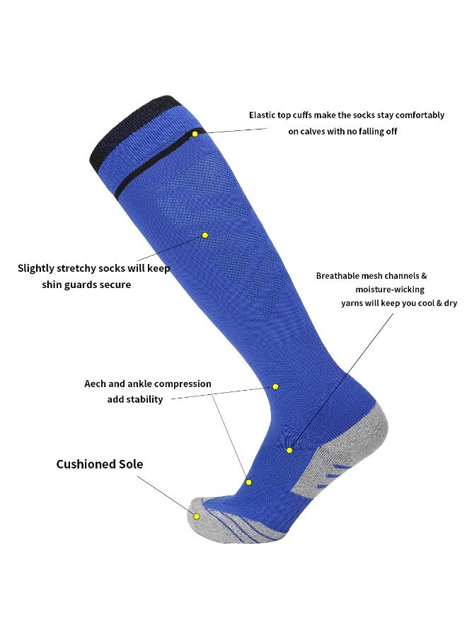 SKY WING Unisex Athletic Knee High Breathable Compression Solid Tube Soccer Football Sport Socks 1/2/3/4 Pairs for Youth Adult - Image 5