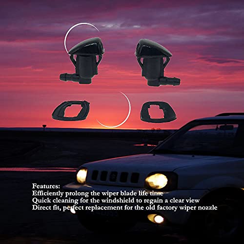 Syconeer 7133-232314A Pack of 2 Front Windshield Washer Sprayer Nozzle Kit for 2008-2012 Malibu 2005-2010 Pontiac G6 2007-2009 Saturn Aura Replace OE 15247800 55156427AB - Image 3