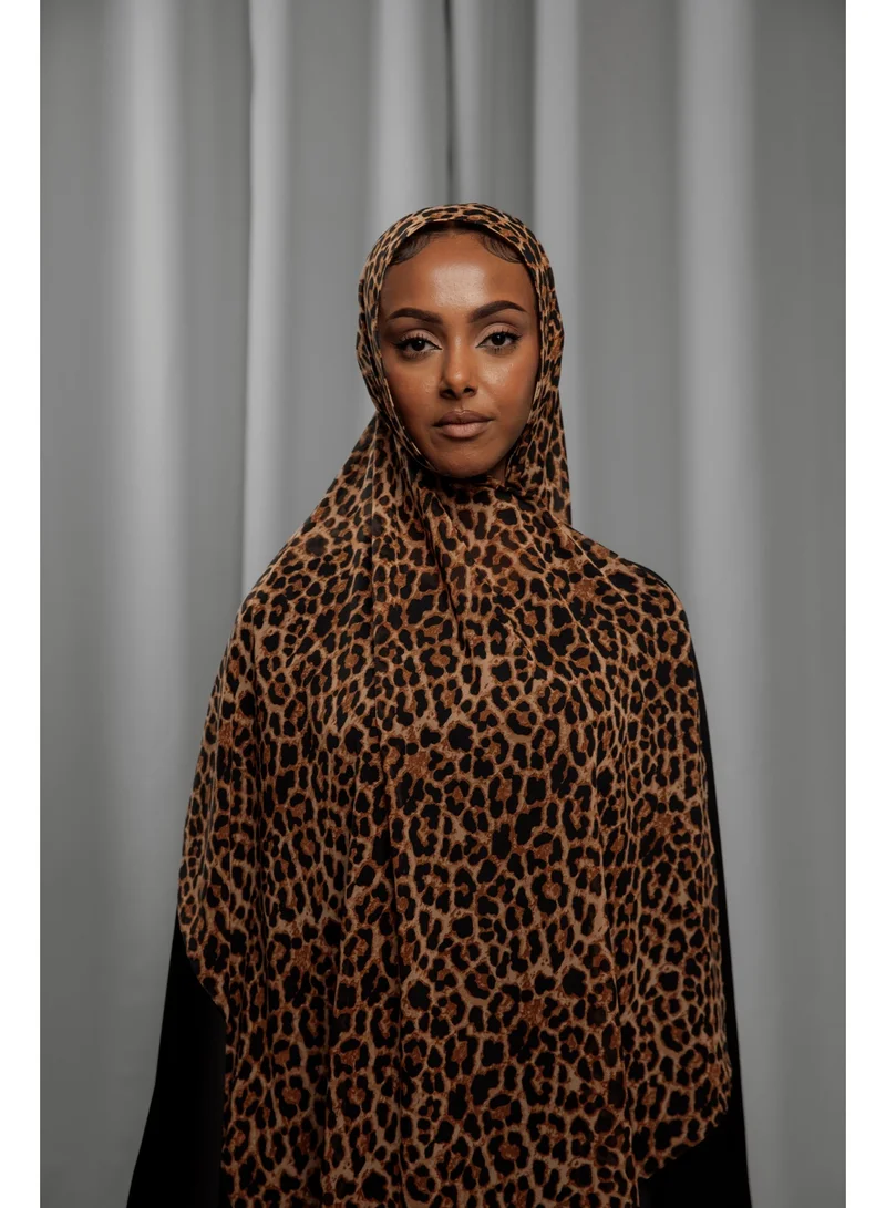 Ophelia  Chiffon Tiger Print Hijab Set – 5pcs Assorted Designs | Soft Lightweight Muslim Scarf for Women | Best Price UAE