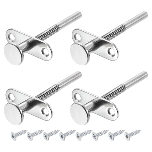 uxcell uxcell Plunger Latches, 6x40mm/0.24x3.15inch Steel Spring-Loaded Bolt Plunger Latch for Furniture Cabinet Bed Door, 4Pcs  - Image 2