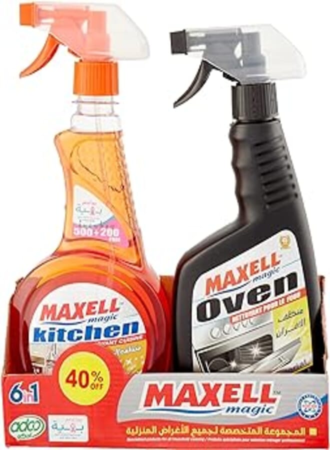 Maxell magic spray kitchen cleaner with oven cleaner, 2 pieces