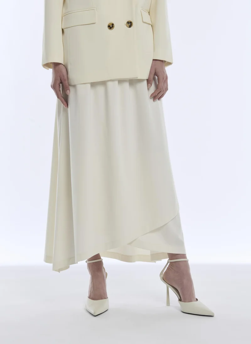 Iyal  Asymmetric Hem Jersey Skirt for Women | Best Price UAE