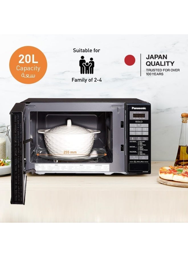 Panasonic Solo Microwave Oven, 255mm Turntable, Child Safety lock, Auto Reheat, Touch Membrane Operations 20 L 800 W NN-ST266BVTG Black - Image 3