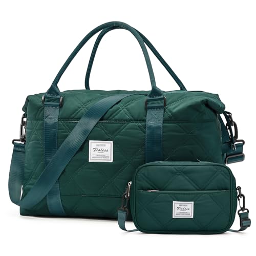 HYC00 Travel Duffel Bag for Women, Overnight Weekender Bag with Toiletry Bag, Carry on Personal Item Bag,Gym Bag - Image 1