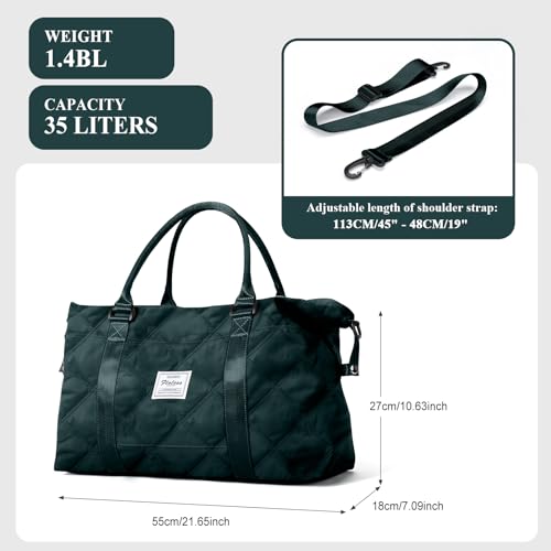HYC00 Travel Duffel Bag for Women, Overnight Weekender Bag with Toiletry Bag, Carry on Personal Item Bag,Gym Bag - Image 3