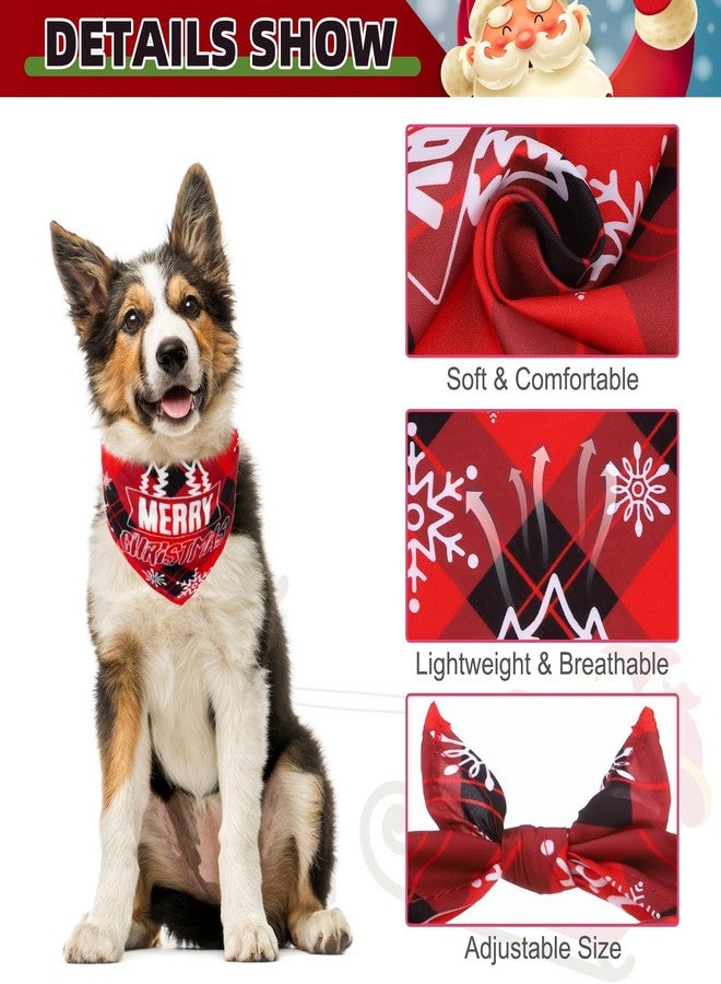 كولتيل مجموعة من 4 أوشحة للكلاب من كولتايل، مثالية لحفلات وأعياد الكلاب، مزينة برسومات عنكبوت وشبح، بالإضافة إلى مرايل ناعمة قابلة للتعديل على شكل مثلث، مناسبة للكلاب الصغيرة والمتوسطة والكبيرة، باللونين الأحمر والأخضر. - Image 4