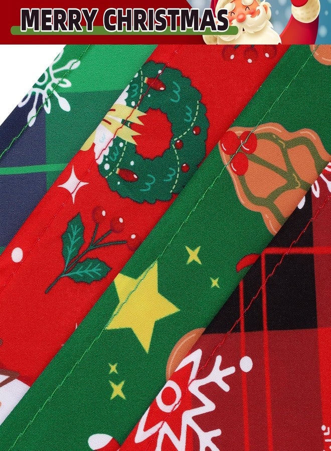 كولتيل مجموعة من 4 أوشحة للكلاب من كولتايل، مثالية لحفلات وأعياد الكلاب، مزينة برسومات عنكبوت وشبح، بالإضافة إلى مرايل ناعمة قابلة للتعديل على شكل مثلث، مناسبة للكلاب الصغيرة والمتوسطة والكبيرة، باللونين الأحمر والأخضر. - Image 3